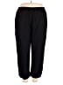 Susan Graver Solid Black Linen Pants Size 2X - photo 1