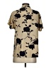 Shein 100% Polyester Floral Tan Short Sleeve Blouse Size 4 - photo 2