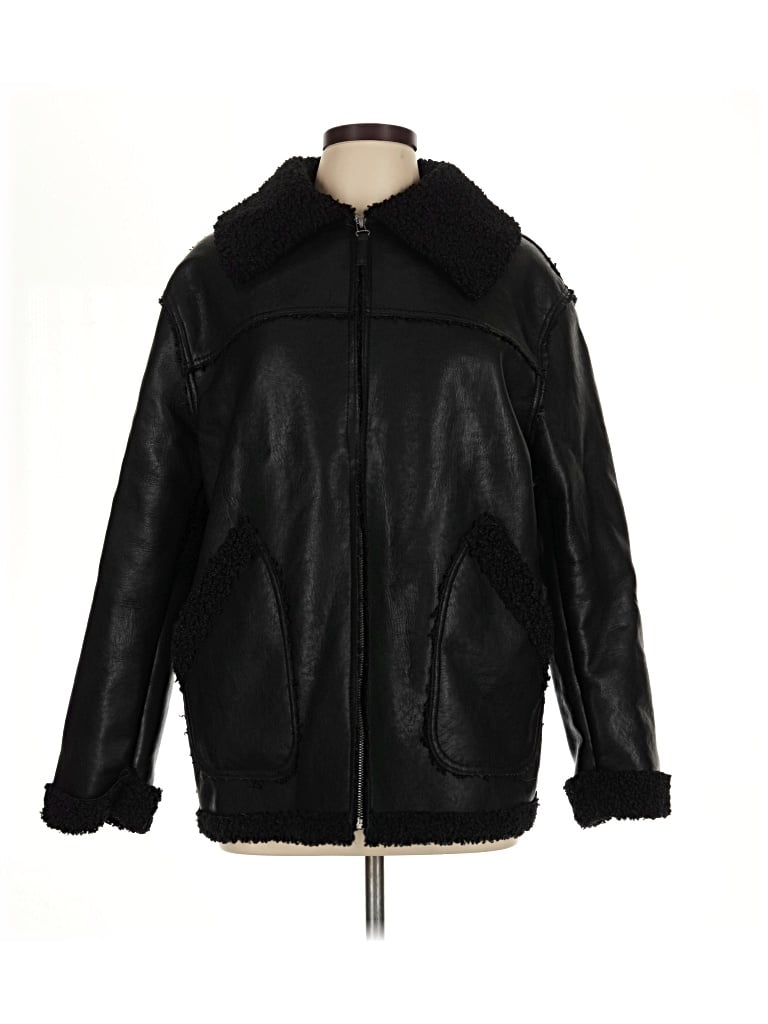 Pre-owned Max Studio Coat In Black