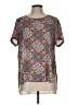 Spense 100% Polyester Paisley Blue Short Sleeve T-Shirt Size L - photo 1