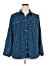 NY Collection Paisley Blue Long Sleeve Blouse Size 2X - photo 1