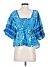 Printfresh Blue 3/4 Sleeve Blouse Size XS - photo 2
