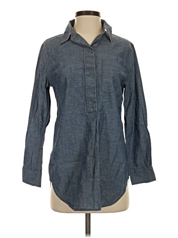 White House Black Market Long Sleeve Button-Down Shirt (view 1)