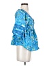 Printfresh Blue 3/4 Sleeve Blouse Size XS - photo 4