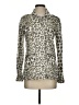 Lily Aldridge for Velvet 100% Cotton Animal Print Silver Jacket Size S - photo 1
