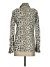 Lily Aldridge for Velvet 100% Cotton Animal Print Silver Jacket Size S - photo 2