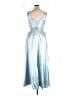 Unbranded 100% Polyester Metallic Silver Cocktail Dress Size 14 - photo 2