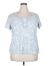 Gloria Vanderbilt 100% Cotton Blue Short Sleeve Top Size 2X - photo 1