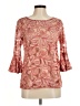 NY Collection Orange 3/4 Sleeve Blouse Size M - photo 1