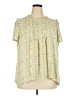 Rose + Olive 100% Polyester Green Short Sleeve Blouse Size 2X - photo 1
