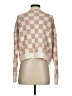 Debut 100% Polyester Checkered-gingham Ivory Pullover Sweater Size S - photo 2
