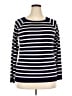 Spense Stripes Blue Pullover Sweater Size XXL - photo 1