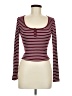 DAZY Burgundy Long Sleeve Henley Size M - photo 1