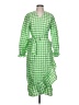 Never Fully Dressed Checkered-gingham Green Casual Dress Size 10 Petite - photo 1