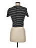Alice + Olivia Stripes Black Short Sleeve Turtleneck Size M - photo 2