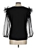 Cato Black 3/4 Sleeve Blouse Size L - photo 2