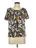 Assorted Brands 100% Polyester Purple Short Sleeve Blouse Size L - photo 1