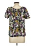Assorted Brands 100% Polyester Purple Short Sleeve Blouse Size L - photo 2