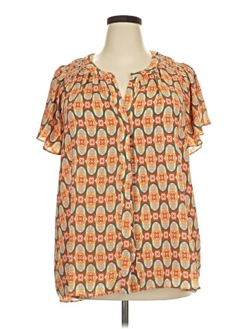 Rose + Olive Short Sleeve Blouse (view 1)