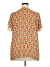 Rose + Olive 100% Polyester Orange Short Sleeve Blouse Size 2X - photo 2