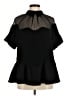 Opening Ceremony 100% Polyester Black Short Sleeve Blouse Size 6 - photo 1