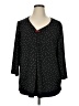 Ellen Tracy Polka Dots Black 3/4 Sleeve Blouse Size XL - photo 1