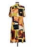 Assorted Brands 100% Polyester Graphic Yellow Casual Dress Size L - photo 2