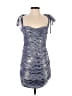 Lioness Metallic Silver Cocktail Dress Size S - photo 1
