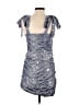 Lioness Metallic Silver Cocktail Dress Size S - photo 2