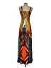 Venus Graphic Orange Cocktail Dress Size S - photo 2