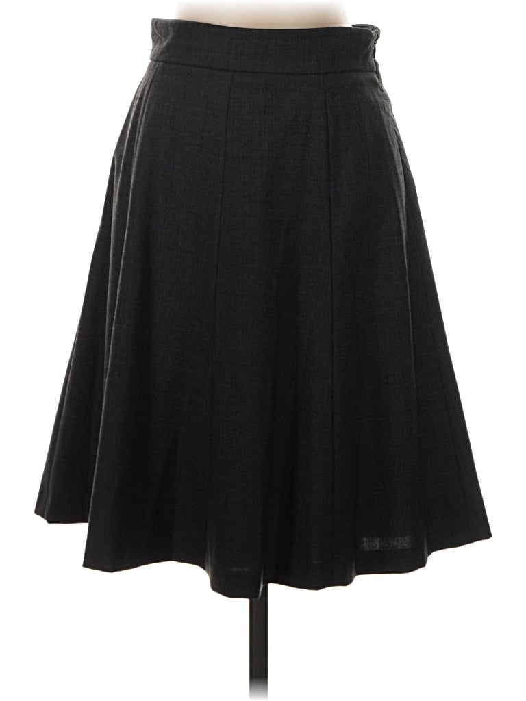 Pre-owned Ak Anne Klein Wool Skirt In Black