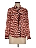 MICHAEL Michael Kors 100% Polyester Houndstooth Red Long Sleeve Blouse Size M (petite) - photo 1