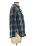 Polly & Esther 100% Polyester Plaid Green Long Sleeve Blouse Size L - photo 4
