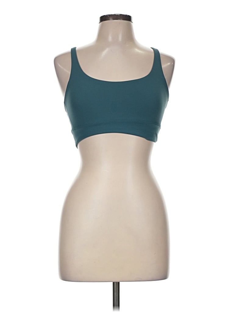 Pre-owned Vuori Sports Bra In Teal