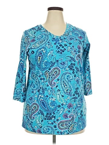 Woman Within 3/4 Sleeve Blouse (view 1)