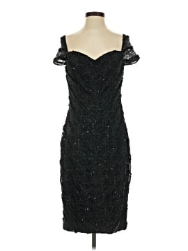 david meister black sequin dress Women's David Meister Black and Silver Sequin Dress Size 12