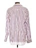 Frank & Eileen 100% Linen Stripes Purple Long Sleeve Blouse Size L - photo 2