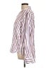 Frank & Eileen 100% Linen Stripes Purple Long Sleeve Blouse Size L - photo 5