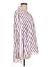 Frank & Eileen 100% Linen Stripes Purple Long Sleeve Blouse Size L - photo 4
