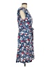 Chaps Floral Blue Casual Dress Size L - photo 4