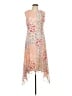 Chaps 100% Polyester Paisley Orange Cocktail Dress Size 10 - photo 1