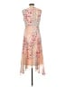 Chaps 100% Polyester Paisley Orange Cocktail Dress Size 10 - photo 2