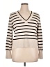Marled Stripes Ivory Pullover Sweater Size XL - photo 1