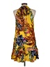 Halogen 100% Rayon Tropical Yellow Casual Dress Size L - photo 2