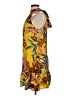 Halogen 100% Rayon Tropical Yellow Casual Dress Size L - photo 5