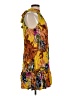 Halogen 100% Rayon Tropical Yellow Casual Dress Size L - photo 4