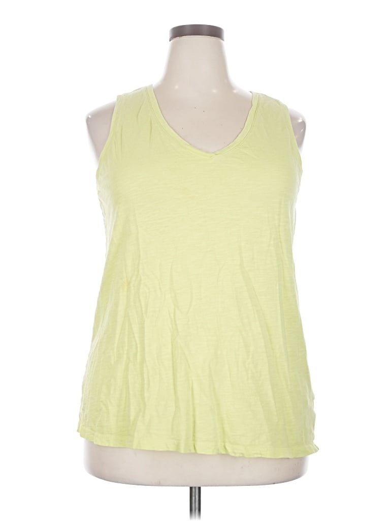 Pre-owned Time And Tru Sleeveless T-shirt In Yellow
