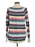 Chaps 100% Cotton Stripes Silver Pullover Sweater Size M - photo 2