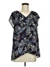 14th & Union 100% Polyester Blue Short Sleeve Blouse Size M - photo 1