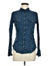 Maurices Print Blue Long Sleeve Button-Down Shirt Size M - photo 1